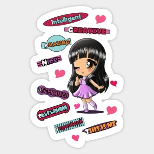 Korean Girl Sticker